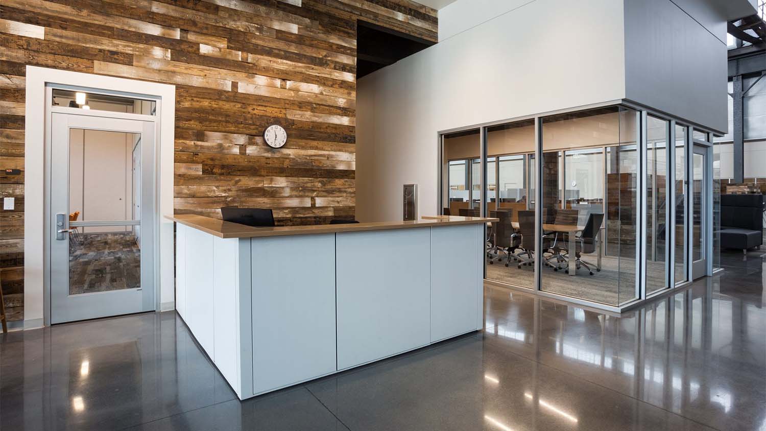Reception area in the University of Tennessee Support Services Complex