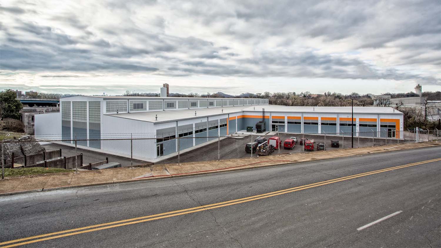 Rear view of the University of Tennessee Support Services Complex