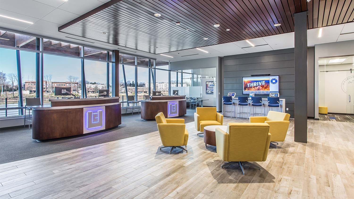 Interior view of the ORNL Federal Credit Union Northshore building