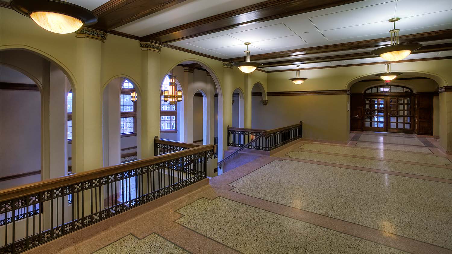 The hallway view inside University of Tennessee Ayres Hall