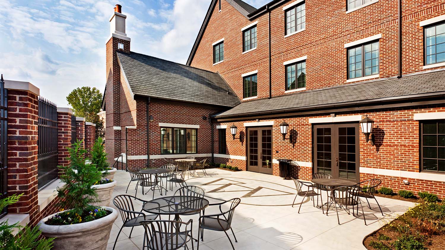 Rear patio view of the University of Tennessee Delta Delta Delta House