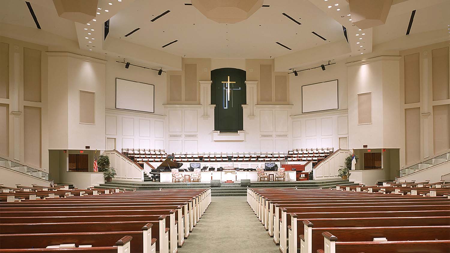 The sanctuary in First Baptist Concord