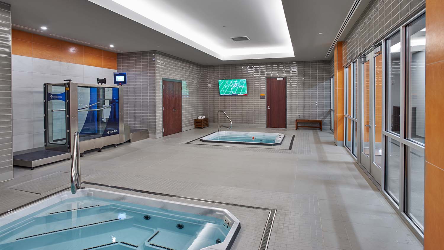Spa area in the University of Tennessee Thompson-Boling Arena Locker Room Renovations