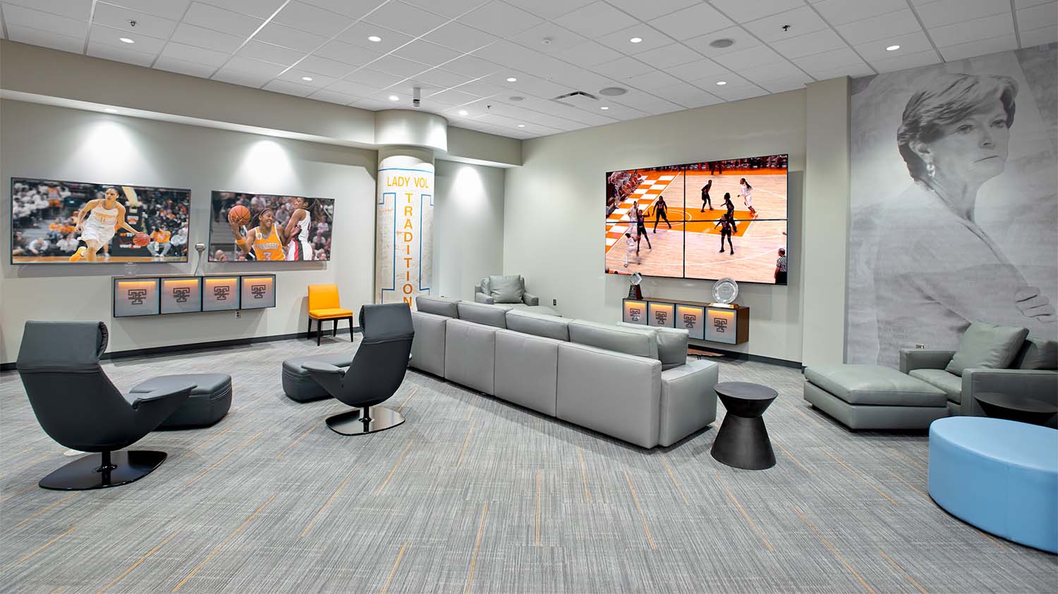 Locker rooms of the University of Tennessee Thompson-Boling Arena Locker Room Renovations