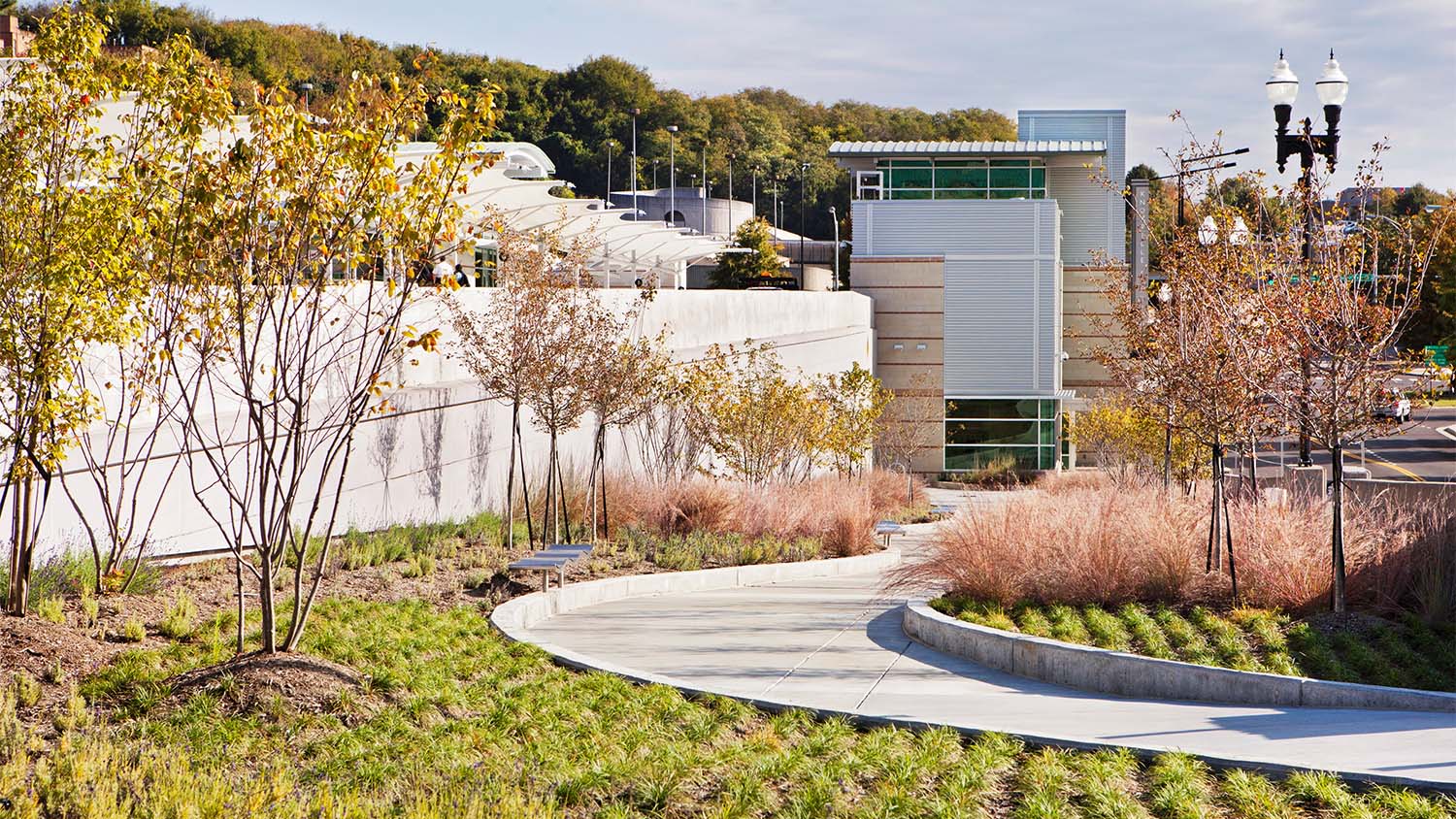 Outdoor area of the Knoxville Transit Center
