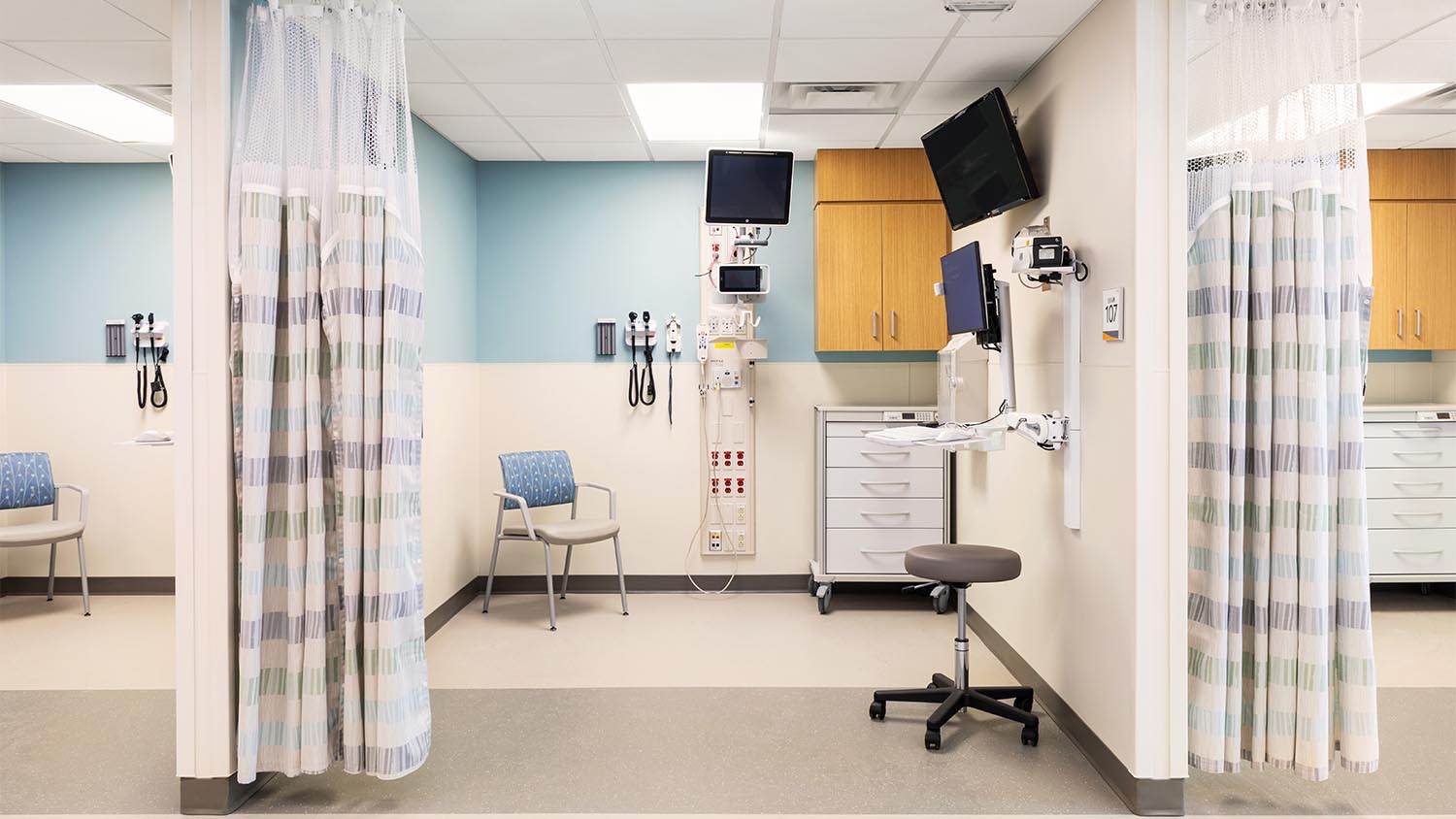 Patient area of The University of Tennessee Medical Center Emergency Dept. Expansion
