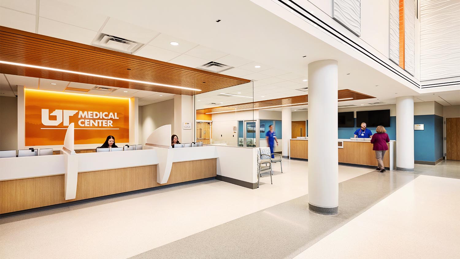 Lobby of The University of Tennessee Medical Center Emergency Dept. Expansion by Johnson & Galyon