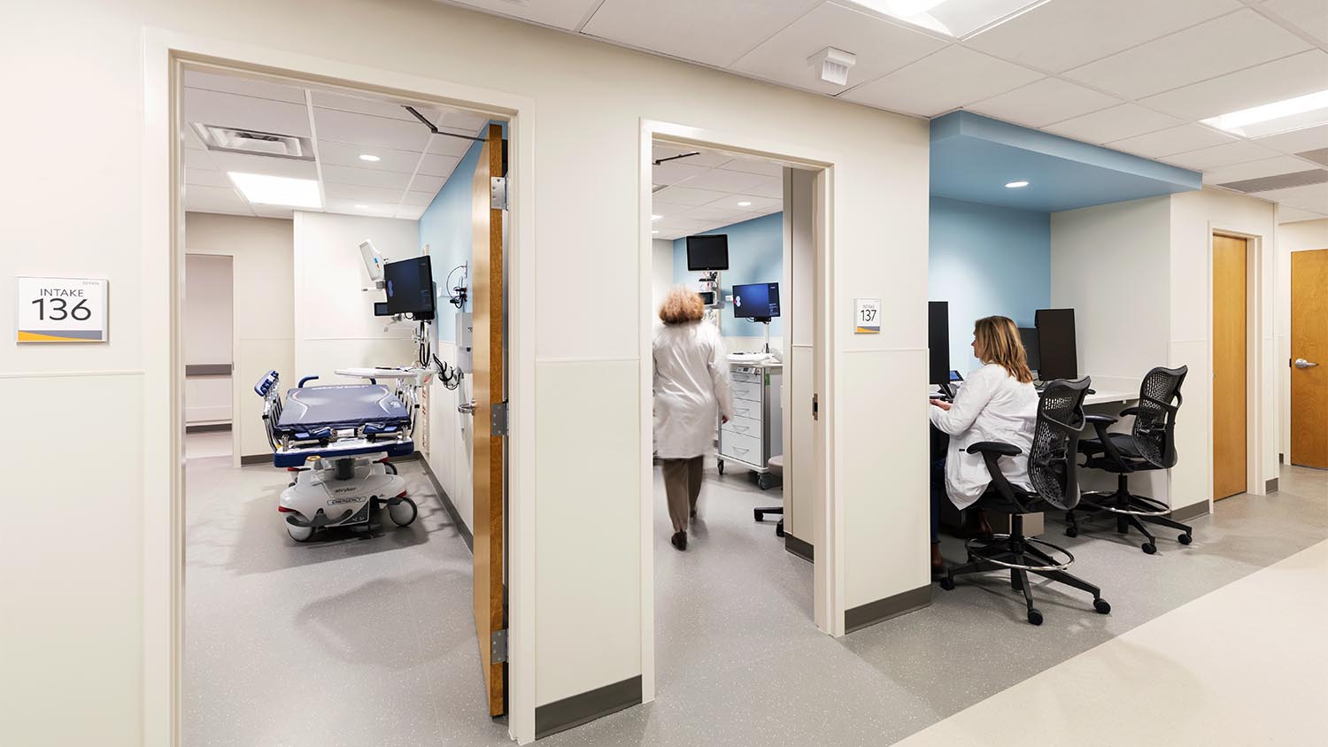 Treatment rooms of The University of Tennessee Medical Center Emergency Dept. Expansion