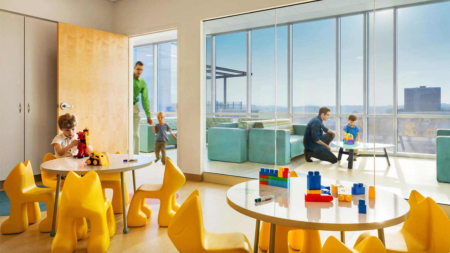 Waiting and play area of the Dolly Parton Children's Hospital Surgery & Neonatal Intensive Care Unit Addition