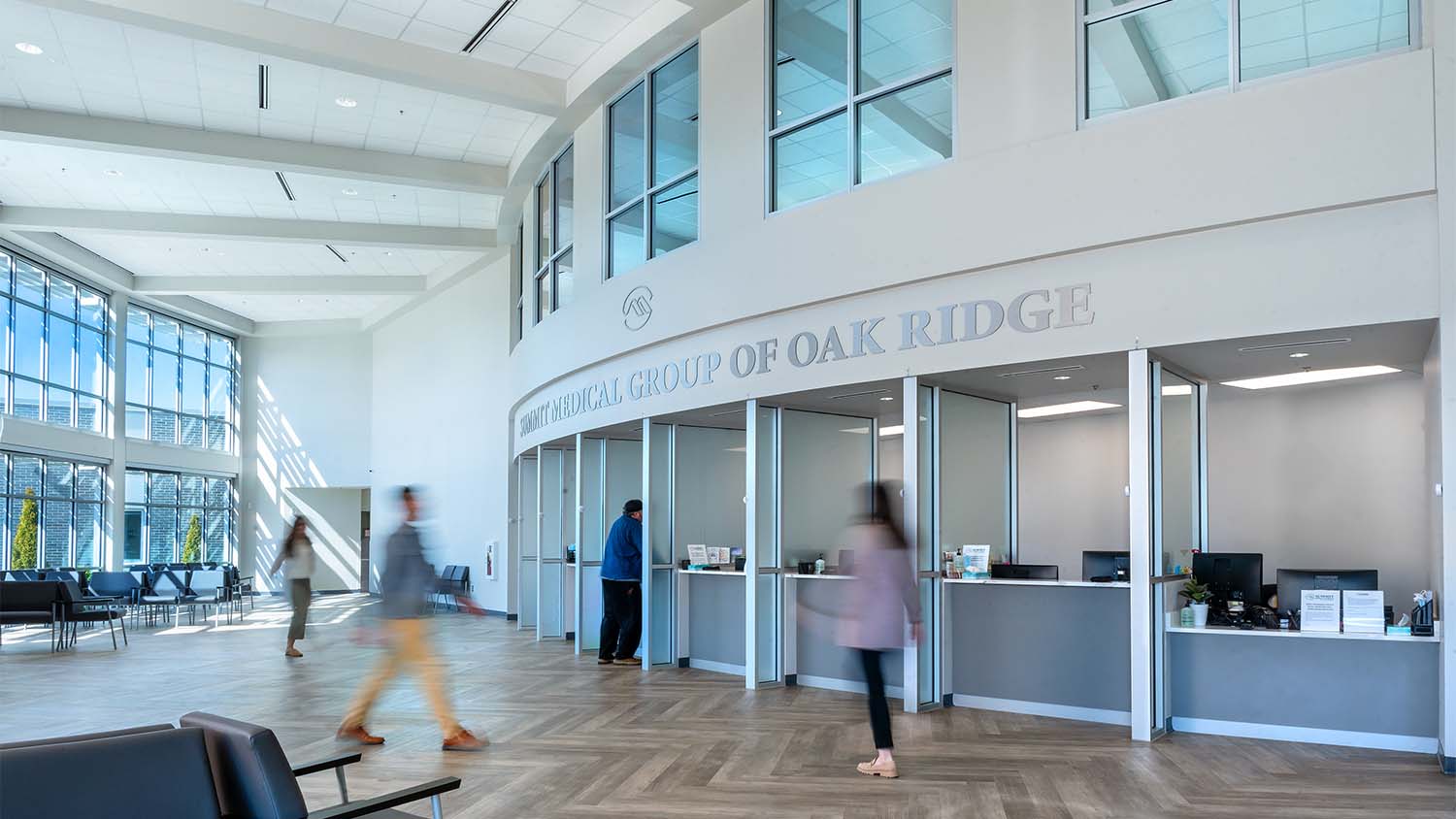 Hallway and waiting area of the Summit Medical Oak Ridge Office Building by Johnson & Galyon