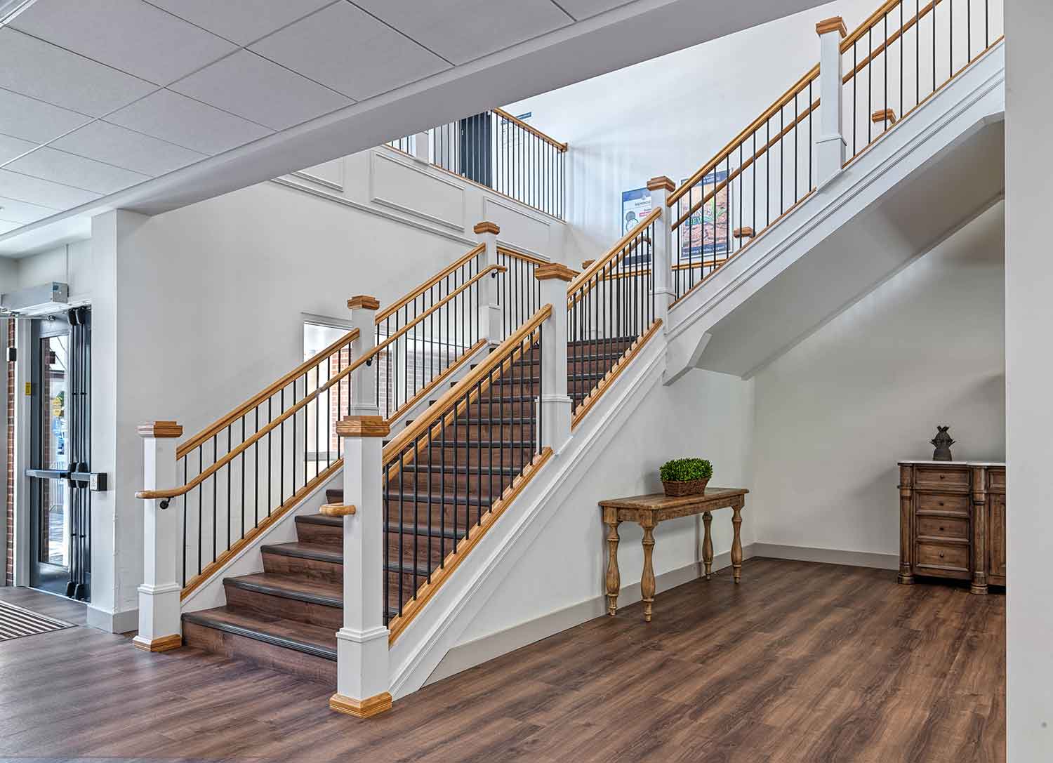 Stairs in the new addition of Cedar Springs Presbyterian by Johnson & Galyon.