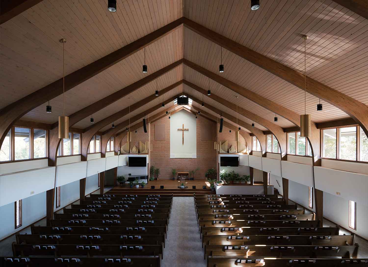 Sanctuary of the the new addition for the Knoxville First Seventh-Day Adventist Church by Johnson & Galyon.