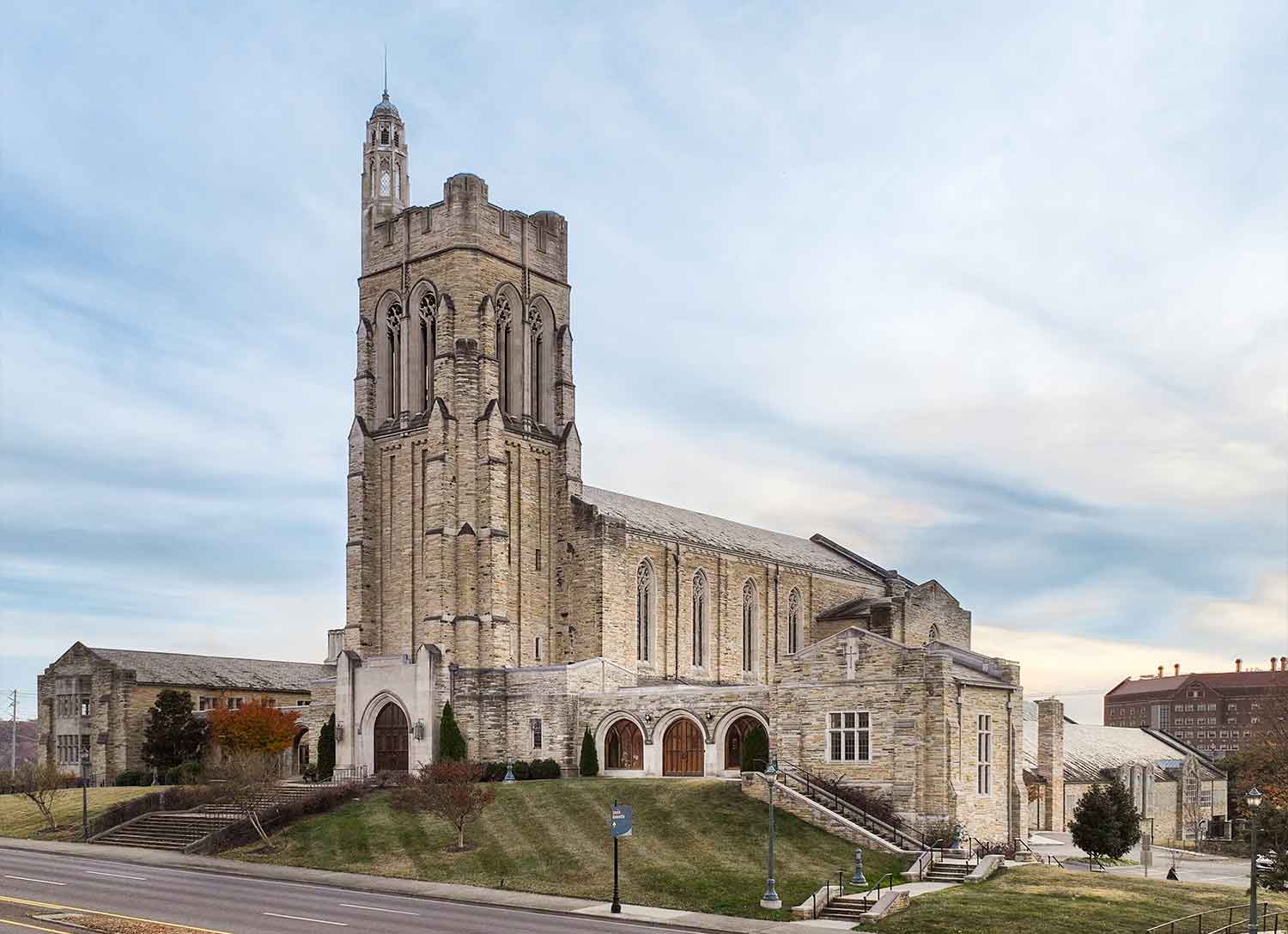 Outside view of the Church Street United Methodist by Johnson & Galyon.