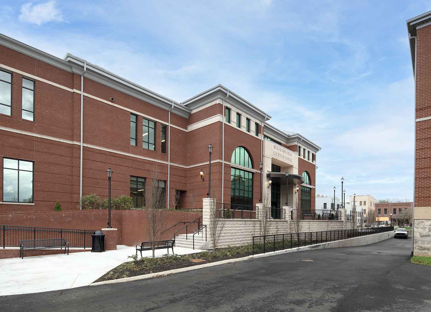 Alternate exterior of the newly renovated Sevier County Court building in Sevierville, TN by Johnson & Galyon.