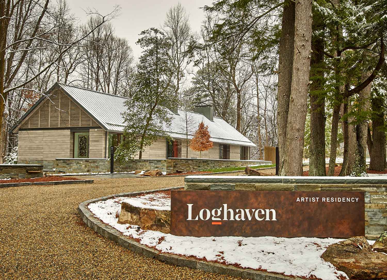 Exterior view of the new Loghaven Gateway Building and Artist Studios by Johnson & Galyon.