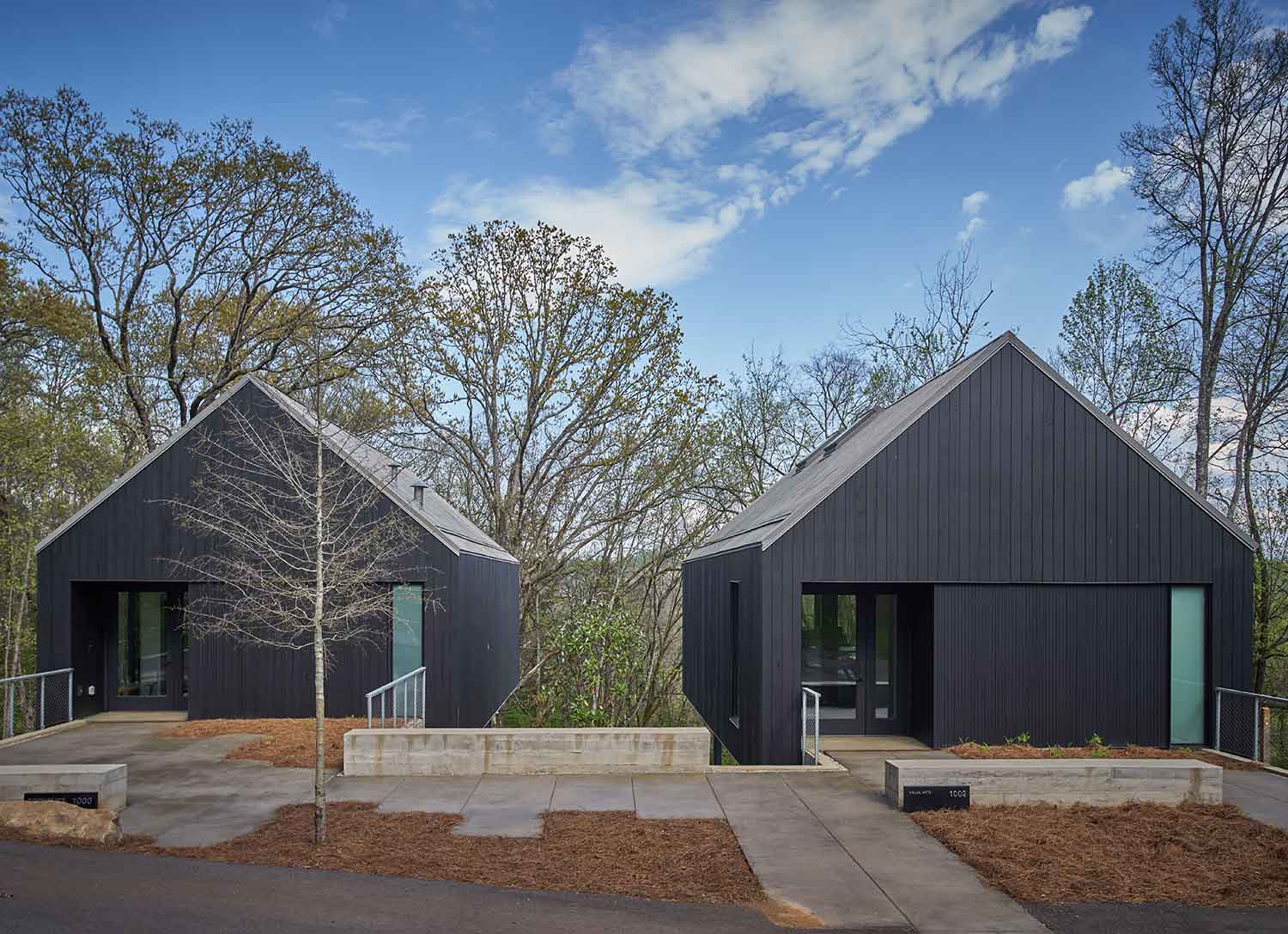 Exterior studios at the Loghaven Gateway Building and Artist Studios by Johnson & Galyon.
