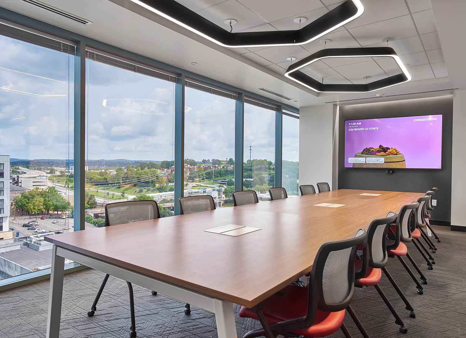 Conference table in conference room of the CGI Federal building by Johnson & Galyon