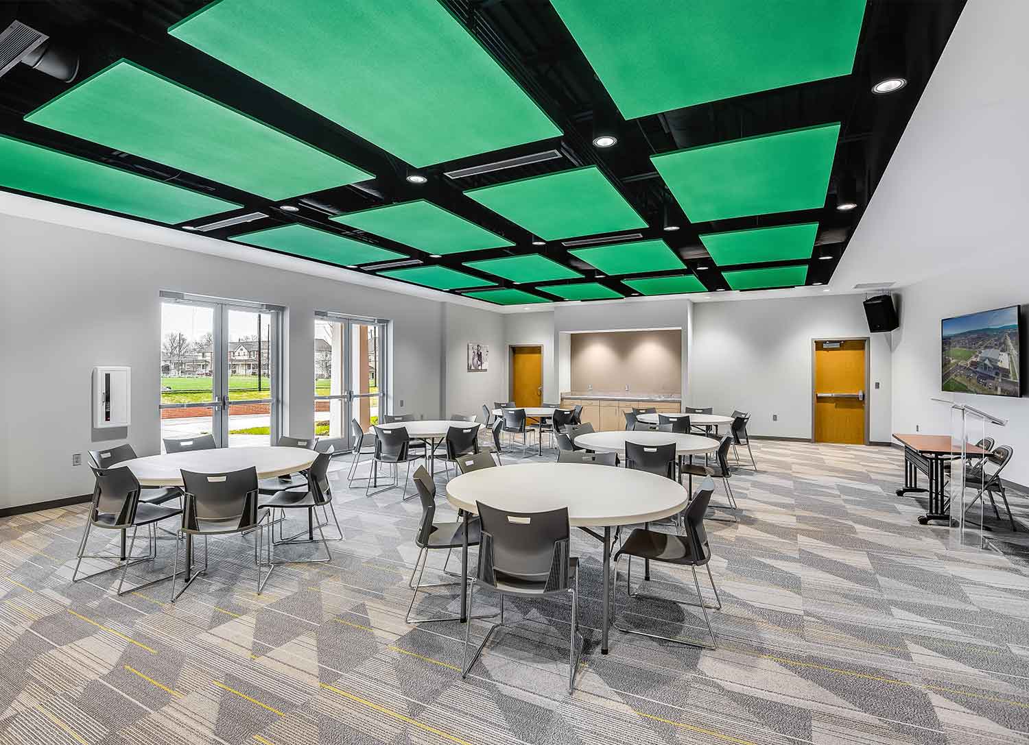 Seating area in the Emerald Youth Haslam-Sansom Ministry Complex by Johnson & Galyon