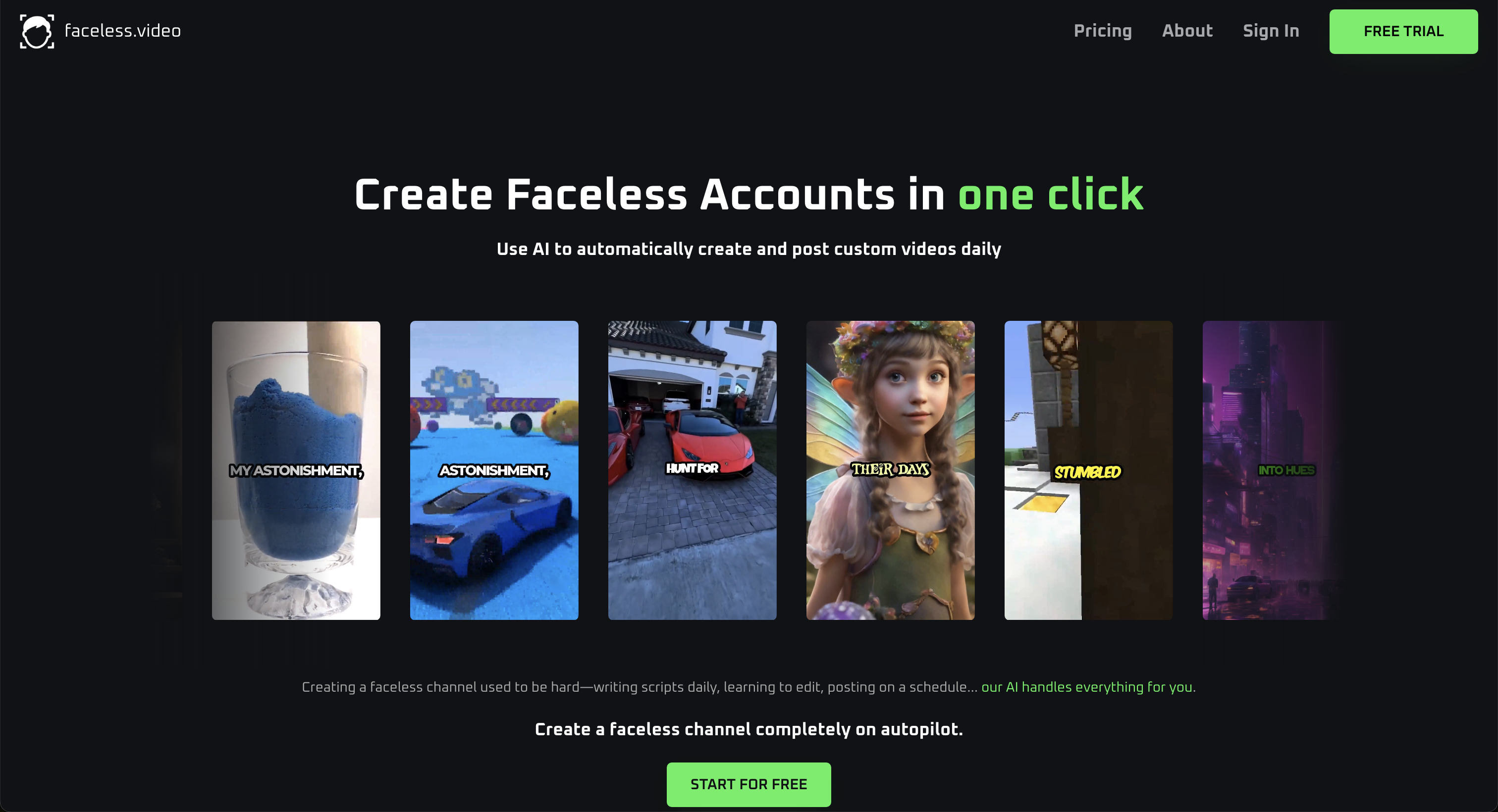 Faceless.video - Automated AI Video Creation Platform