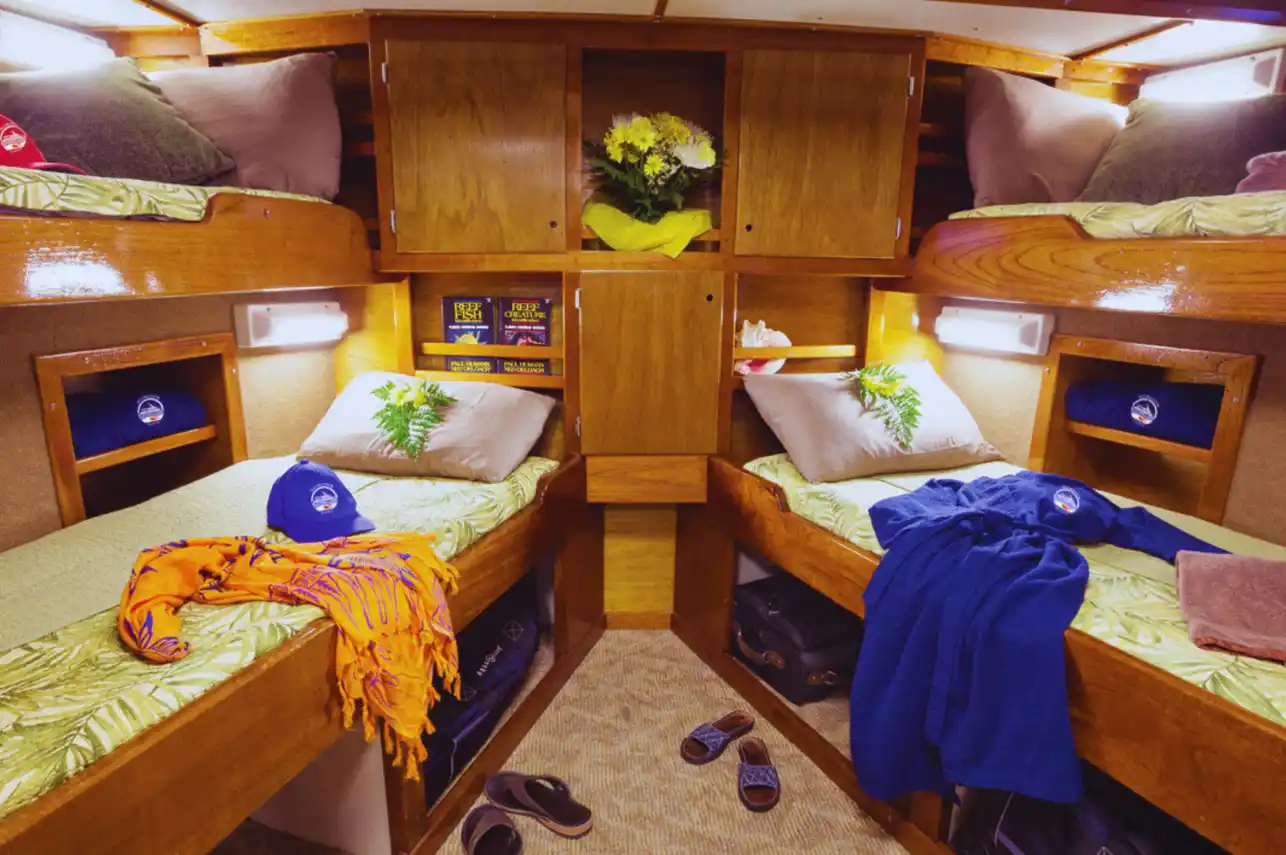 Twin guest cabin aboard the Bahamas Aggressor II