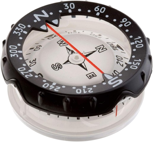 Sherwood Genesis dive compass in its retractable mount housing