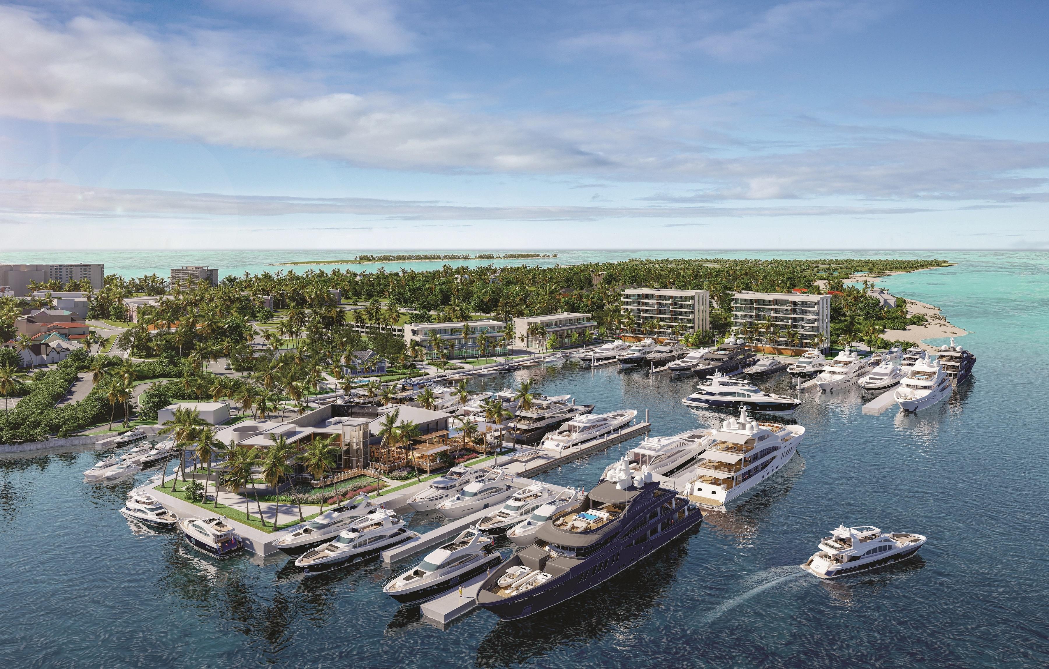 Hurricane Hole Marina on Paradise Island, Nassau, where the Aqua Cat departs from.