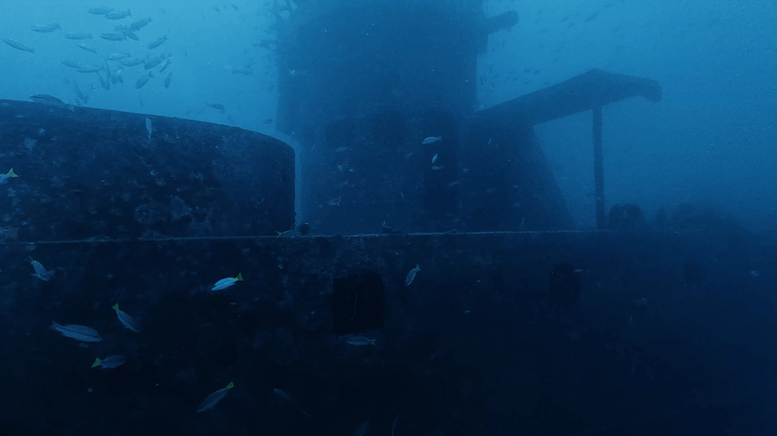 Fusiliers over the bridge of the HTMS Sattakut, Koh Tao