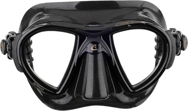 Cressi Nano twin lens low volume freediving mask, front view