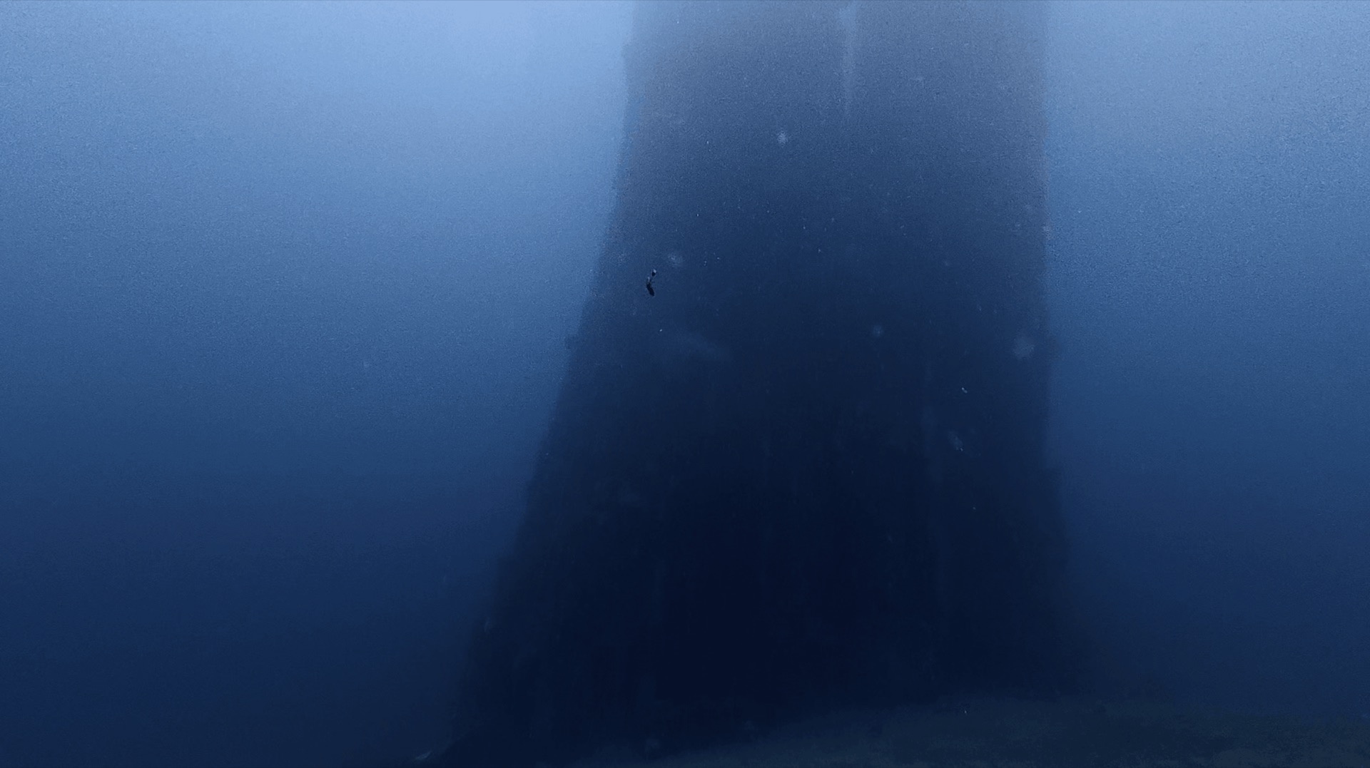 A pier pillar rising from the sand at Dacumi, Dauin, Philippines