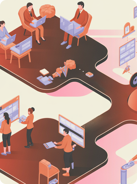 Image of people collaborating together