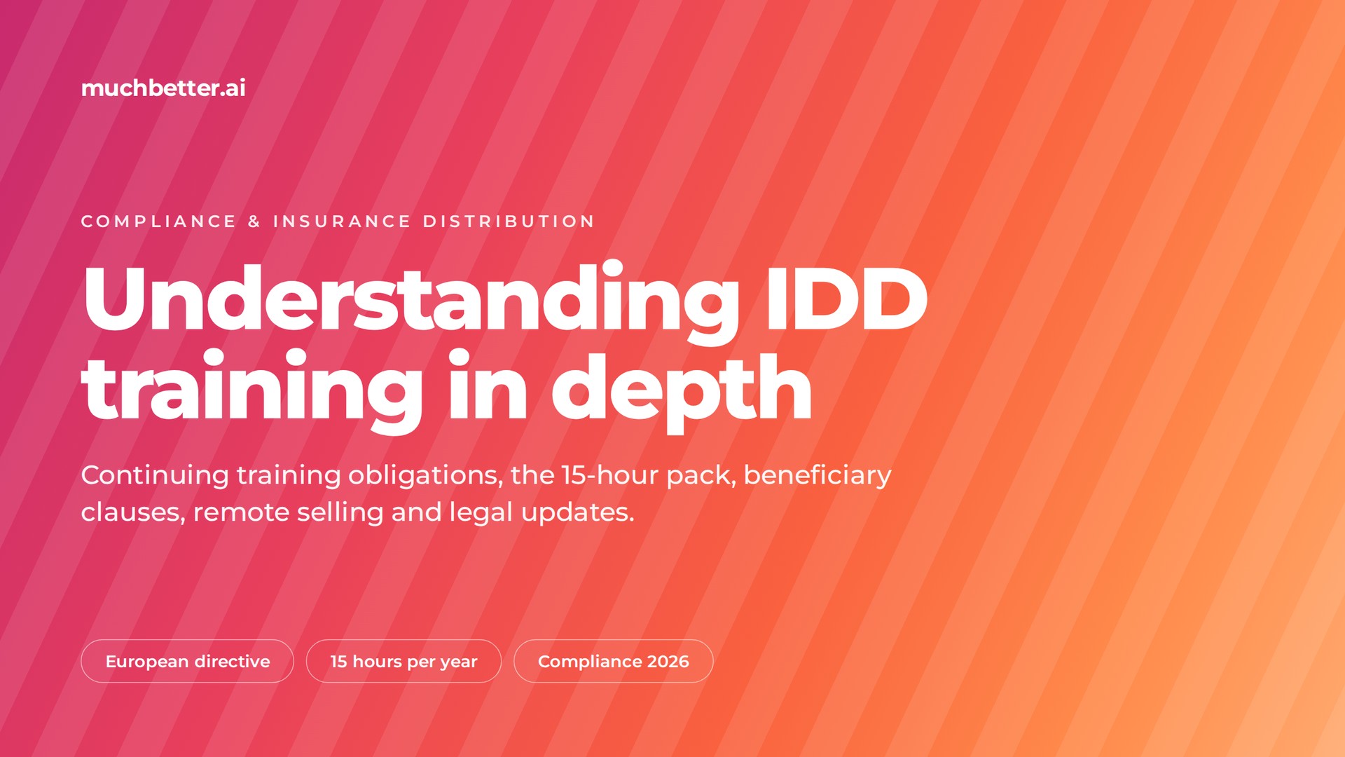 Cover image for the article on IDD insurance distribution training