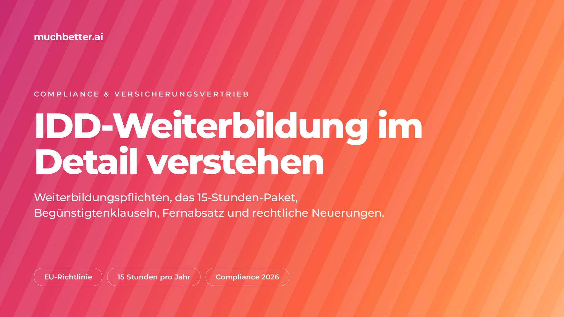 Titelbild des Artikels zur IDD-Weiterbildung im Versicherungsvertrieb