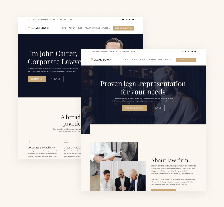 LegalFlow X - Pages Included - Lawyer And Law Firm Webflow Template