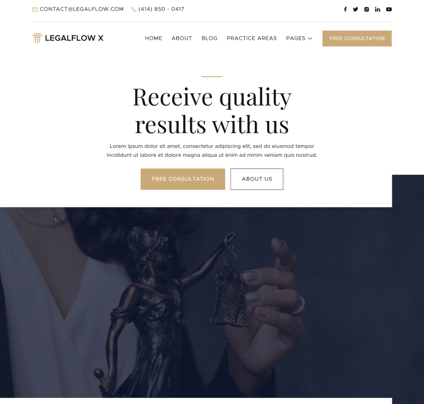 LegalFlow X - Home V3 Page - Lawyer And Law Firm Webflow Template