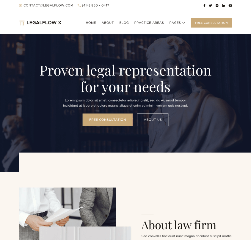 LegalFlow X - Home V2 Page - Lawyer And Law Firm Webflow Template