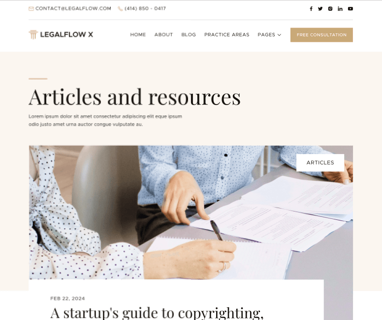 LegalFlow X - Blog V2 Page - Lawyer And Law Firm Webflow Template