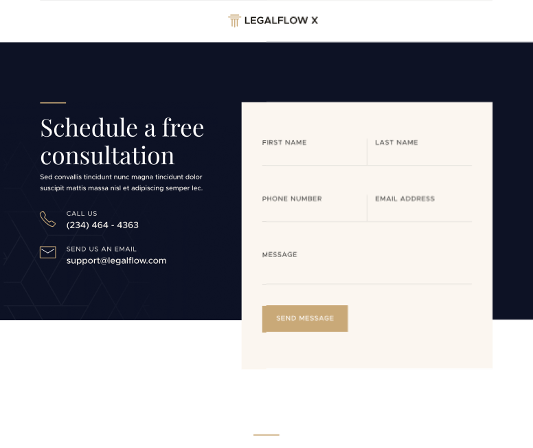 LegalFlow X - Landing Page - Lawyer And Law Firm Webflow Template
