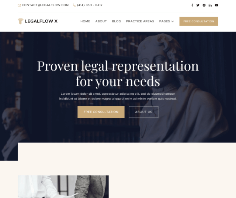 LegalFlow X - Home V2 Page - Lawyer And Law Firm Webflow Template