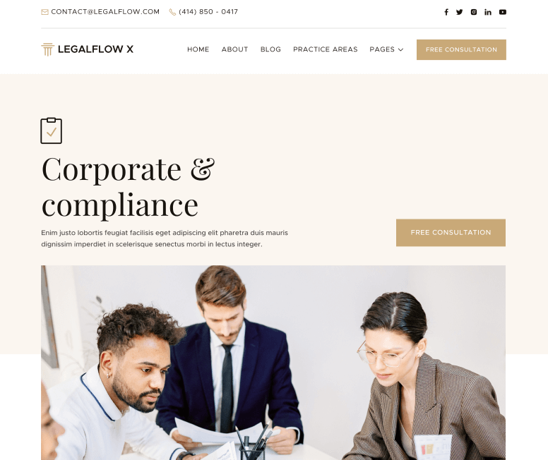 LegalFlow X - Practice Area Single Page - Lawyer And Law Firm Webflow Template
