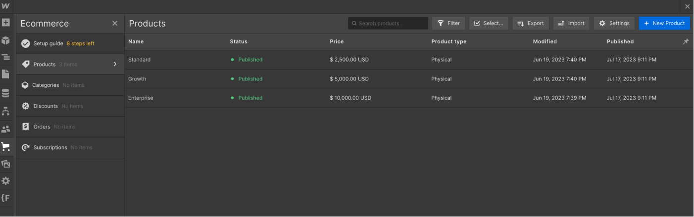 Ecommerce Collection - LegalFlow X Webflow Template