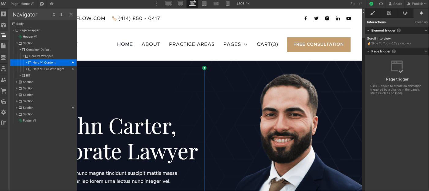 Animations - LegalFlow X Webflow Template