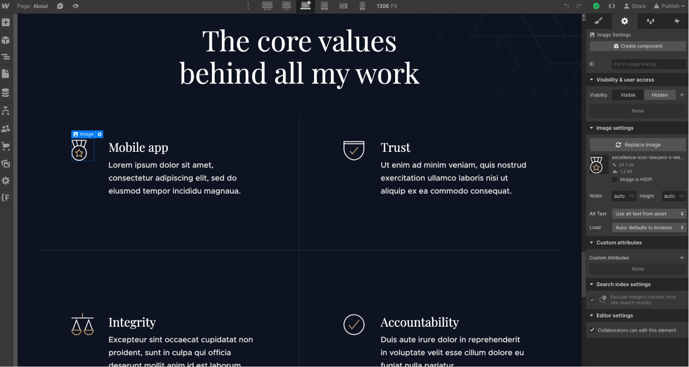 Icons And Graphics - LegalFlow X Webflow Template