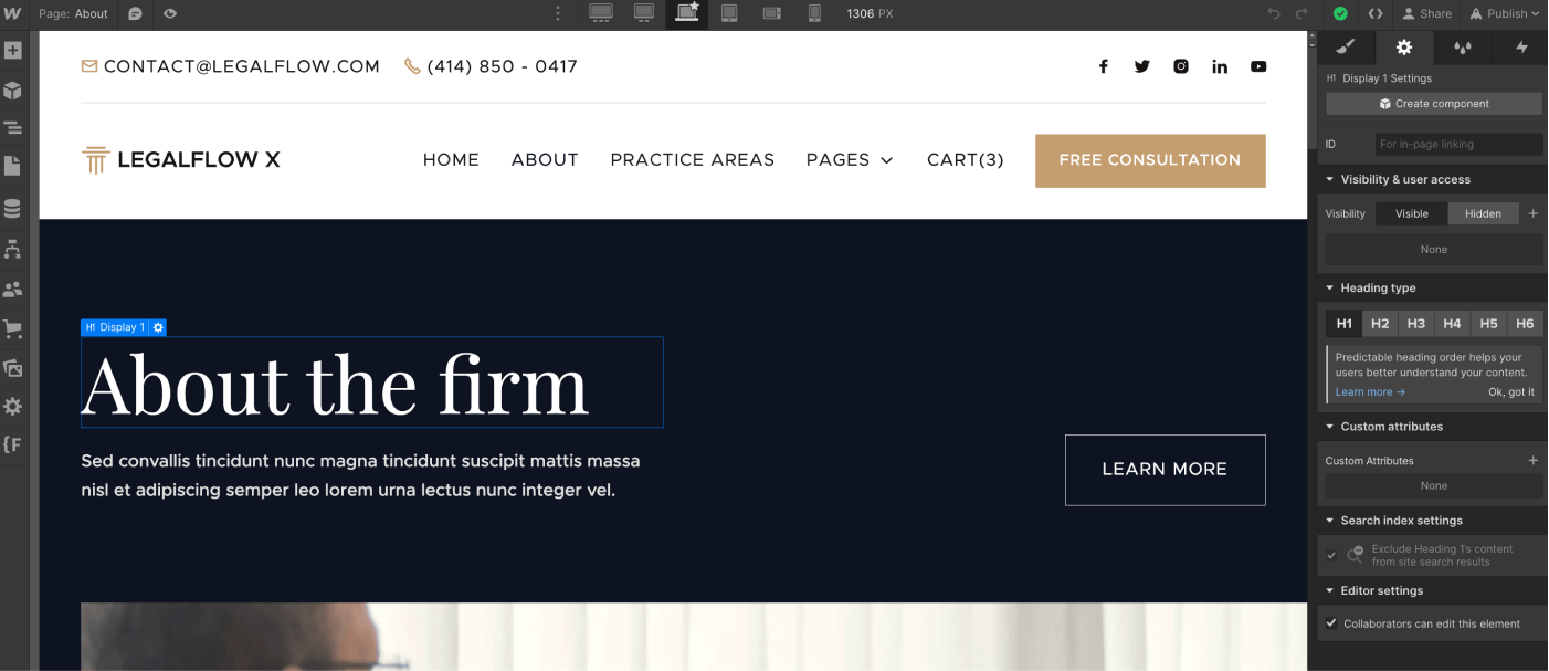 Static Content - LegalFlow X Webflow Template