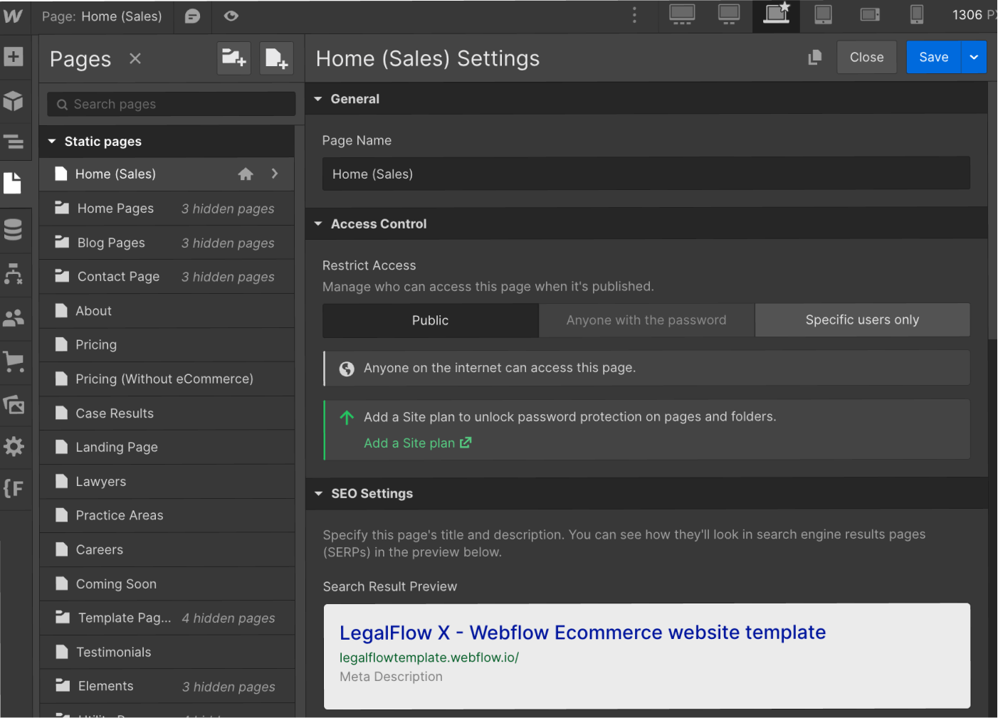 SEO - LegalFlow X Webflow Template