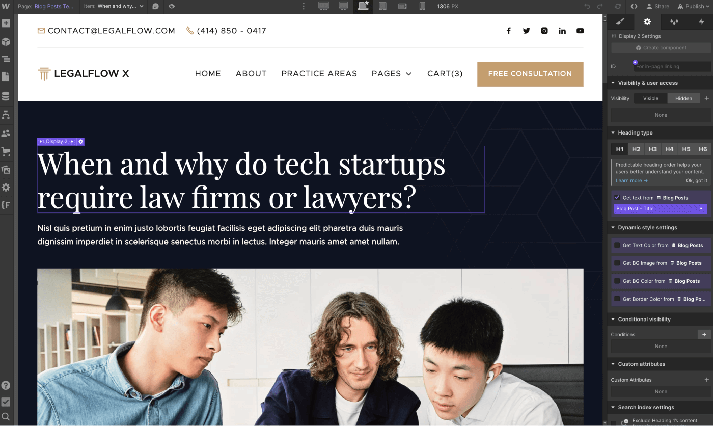 CMS Page - LegalFlow X Webflow Template