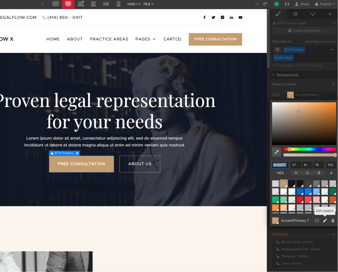 Color - LegalFlow X Webflow Template