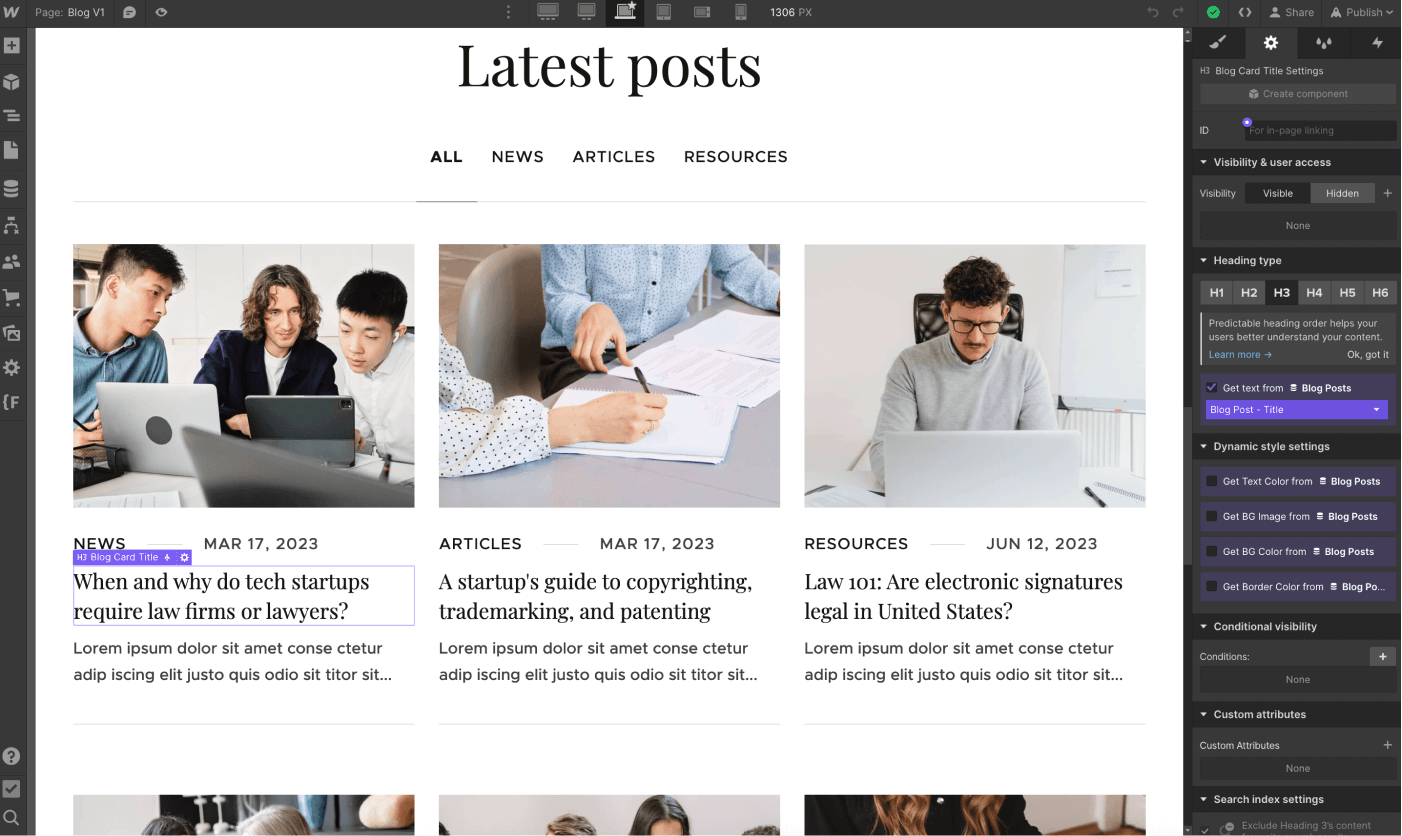 CMS Content - LegalFlow X Webflow Template