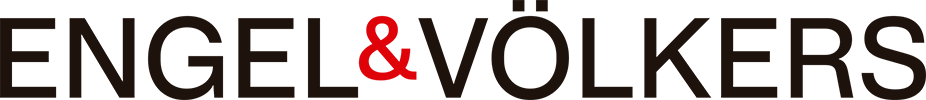 Logotipo de Engel & Völkers con ícono rojo y texto negro.
