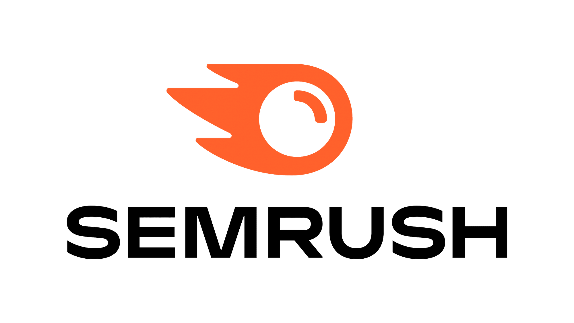 SEMRUSH logo with an orange stylized comet icon above the black text SEMRUSH.