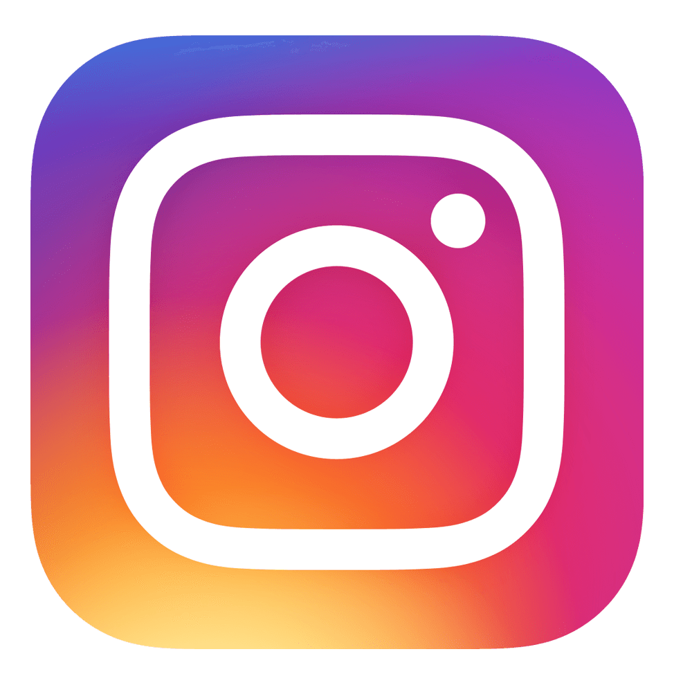 Instagram app icon with white camera outline on a gradient background.